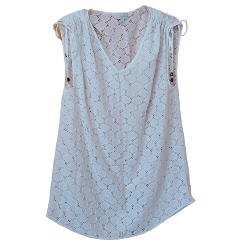 Talbots White Lace Swim Coverup